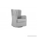 Modern Swivel Armchair Rotating Accent Chair for Living Room with Pleated Back (Light Grey) - B079PP7GJX