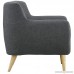 Modway EEI-1631-GRY Remark Mid-Century Modern Accent Arm Lounge Chair with Upholstered Fabric Gray - B00RXUKAWS