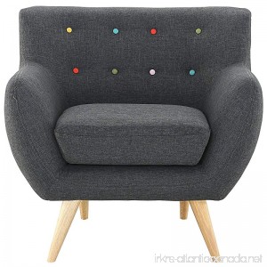 Modway EEI-1631-GRY Remark Mid-Century Modern Accent Arm Lounge Chair with Upholstered Fabric Gray - B00RXUKAWS