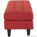 Modway EEI-2138-ATO Empress Mid-Century Modern Upholstered Fabric Medium Bench 49 Atomic Red Orange - B01HIX1JWO