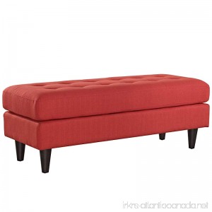 Modway EEI-2138-ATO Empress Mid-Century Modern Upholstered Fabric Medium Bench 49 Atomic Red Orange - B01HIX1JWO