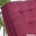 Nissa Tufted Deep Red Fabric Recliner - B074N94LG7
