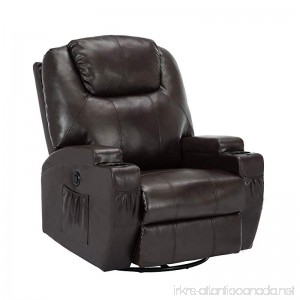 ORKAN Massage Sofa Electric Massage Recliner Massage Chair with Heating System & 360° Swivel Brown Typ1 - B07BXW9JLW