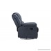 Oversize Ultra Comfortable Air Leather Fabric Rocker and Swivel Recliner Living Room Chair (Grey) - B075JTJKGH