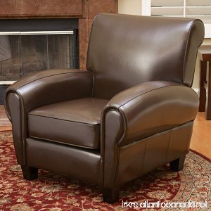 Ridgemark Brown Leather Club Chair - B005FF9X12