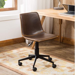 Roundhill Furniture OF1012BR Cesena Faux Leather 360 Swivel Air Lift Office Chair Brown - B075ZYLZK6