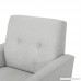 Sierra Mid Century Light Grey Fabric Club Chair - B0778RK2TZ
