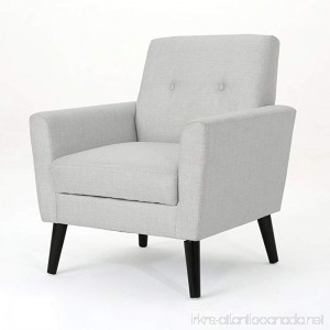 Sierra Mid Century Light Grey Fabric Club Chair - B0778RK2TZ