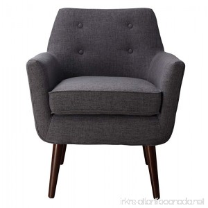 Tov Furniture Clyde Collection Mid Century Upholstered Tufted Living Room Accent Chair Grey - B00KIN8KUG