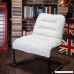 Zenree Comfortable Padded Folding Chair Upholstered Vanity Accent Lounge Chair Sherpa Soft for Living Room Dorm Bedroom Teen's Den White - B071DNZ3Y4