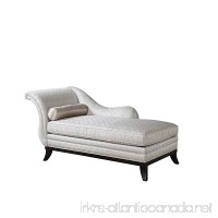 ACME Furniture 96198 Kimbra Chaise with Pillow Beige Fabric/Dark Cherry - B00KMRHYT6