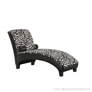 Acme Furniture ACME Anna Black and White Lounge Chaise with Pillow - B00GD66BAS