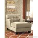 Benchcraft - Laryn Contemporary Living Room Sofa Chaise - Polyester Upholstered - Khaki - B019J4HN16