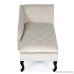 GHP White Velveteen Nailhead Trim Open Lid Spa Chaise Lounge Chair with Storage - B07DQJ2MB8
