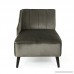Great Deal Furniture | Indira | New Velvet Chaise Lounge | in Grey - B07C2NWY8J