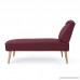 Jolie Mid Century Modern Wine Fabric Chaise Lounge - B0787XZYML