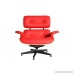 Modern Sources - Mid-Century Plywood Lounge Chair & Ottoman Eames Replica Leather Red Palisander - B079TJKJXY