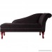 Storage Chaise Lounge - Contemporary Lift Up Tufted Seat Chair - Microfiber Upholstered And Foam Filling - Nailhead Trim - Mahogany Legs - Great For Your Living Room (Black) - B01MZ6V0QQ