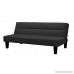 Contemporary Modern Black Futon Bed Sofa Couch Perfect For Dorm Apartment College Home Office Loft And Guest Room - B00J8MWRE8