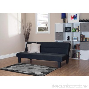 Contemporary Modern Black Futon Bed Sofa Couch Perfect For Dorm Apartment College Home Office Loft And Guest Room - B00J8MWRE8