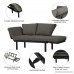 Sofa Bed Lounger Futon Sofa Sleeper Loveseat Convertible With Adjustable Armrests - B07F5XLC77