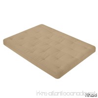 WOLF Corporation Serta Ella Convoluted Foam  Cotton  and Polyester Blend 8-inch Futon Mattress Bed in a Box Made in the USA Khaki Twin - B073KY2P53
