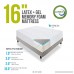 LUCID 16 Inch Plush Gel Memory Foam and Latex Mattress - Four-Layer - Infused with Bamboo Charcoal - Natural Latex and CertiPUR-US Certified Foam - 10-Year Warranty - King - B0088YVDP6