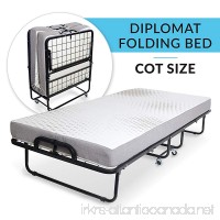 Milliard Diplomat Folding Bed – Cot Size - with Luxurious Memory Foam Mattress and a Super Strong Sturdy Frame – 75” x 31 - B07C382WJ2