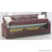 BEYAN Manhattan Collection Modern Living Room Convertible Folding Sofa Bed with Storage Space Includes 2 Pillows Burgundy - B00DN4S4EO