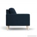 Campaign Steel Frame Brushed Weave Loveseat 61 Inches Midnight Navy with Solid Maple Legs - B076BJDQ33