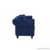 Divano Roma Furniture Classic Modern Scroll Arm Velvet Chesterfield Love Seat Sofa (Blue) - B07D3JGM1Z
