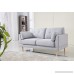 Divano Roma Furniture Mid Century Modern Ultra Plush Linen Fabric Sofa Color Dark Grey and Light Grey (Light Grey) - B01KBKJLEY