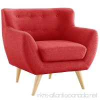 Divano Roma Furniture Modern Mid Century Style Sofa  Red  1 Seater - B012UP8I9C