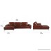 Divano Roma Furniture - Modern Real Leather Sectional Sofa L-Shape Couch w/Chaise on Left (Light Brown) - B079XVH2RQ