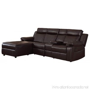 Homelegance Dalal 102 Reclining Sectional with Console Brown - B077JS31MN