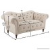 Homelegance St. Claire Traditional Style Loveseat with Tufting and Rolled Arm Design Brown/Almond - B016M1ZGMC