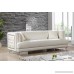 Meridian Furniture 609Cream-S Lucas Button Tufted Velvet Upholstered Sofa with Square Arms Silver Nailhead Trim and Lucite Legs Cream - B01MY6C4ZR