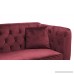 Mid-Century Tufted Velvet Sofa Living Room Couch with Tufted Buttons (Red) - B075THHKFB