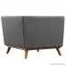 Modway Engage Mid-Century Modern Upholstered Fabric Corner Sofa In Gray - B0194L9768