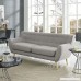 Modway Remark Mid-Century Modern Sofa With Upholstered Fabric In Light Gray - B00S59IUGY