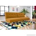 Novogratz Palm Springs Convertible Sofa Sleeper in Rich Linen Sturdy Wooden Legs and Tufted Design Mustard Linen - B072V8BW3H