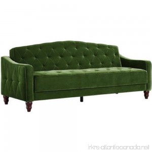Novogratz Vintage Tufted Sofa Sleeper II (Green Velour) (Green Velour) - B01N8VOGRU