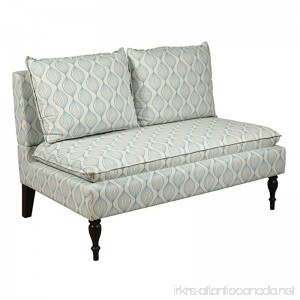 Pulaski DS-2282-400 Marcella Settee Upholstered Pattern 52 W x 33 D x 33 H Blue Pattern - B00UDAM3LG