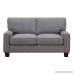 Truly Home UPH100007 Andrew Loveseat 61 in Essex Gray - B073GLSCWP