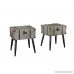 3 Piece Chest Wooden Coffee and Side Tables Living Room Set (Grey) - B077L9WKDY