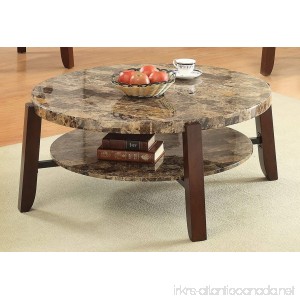 Acme Furniture ACME Lilith Faux Marble and Cherry Coffee Table - B01H3OU88E