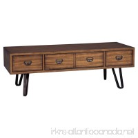 Ashley Furniture Signature Design - Centair Casual Rectangular Cocktail Table with Storage Drawers - Warm Brown - B0775FCJB3