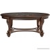 Ashley Furniture Signature Design - Norcastle Glass Top Coffee Table - Cocktail Height - Oval - Dark Brown - B00132FTA0