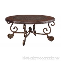Ashley Furniture Signature Design - Rafferty Coffee Table - Cocktail Height - Round - Dark Brown - B0012N757U