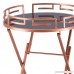 DecentHome Round Elegant Luxury Modern Accent Metal Coffee Side End Nesting Table Rose Gold - B077YWLZRH